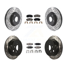 Load image into Gallery viewer, Front Rear Coated Drill Slot Disc Brake Rotor Ceramic Pad Kit For Subaru Impreza