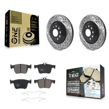 Charger l'image dans la galerie, Rear Drill Slot Brake Rotors Ceramic Pad Kit For Volkswagen Atlas Audi Golf R S3