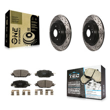 Charger l'image dans la galerie, [Rear] 2017-2022 Honda CR-V Performance Drilled &amp; Slotted Brake Rotor &amp; Ceramic Pads Kit For Max Braking