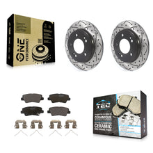 Load image into Gallery viewer, Rear Drilled Slot Brake Rotor Ceramic Pad Kit For Hyundai Elantra Kia Niro Ioniq