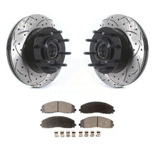 Load image into Gallery viewer, Front Drill Slot Brake Rotor Hub Ceramic Pad Kit For Ford F-250 Super Duty F-350