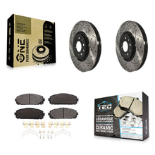 Load image into Gallery viewer, Front Coated Drilled Slotted Disc Brake Rotors Ceramic Pad Kit For Jeep Cherokee