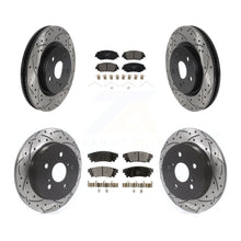Load image into Gallery viewer, Front Rear Drilled Slot Brake Rotors Ceramic Pad Kit For Toyota Camry RAV4 Lexus