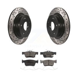 [Rear] 2018-2022 Honda Accord Performance Drilled & Slotted Brake Rotor & Ceramic Pads Kit For Max Braking