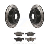 [Rear] 2018-2022 Honda Accord Performance Drilled & Slotted Brake Rotor & Ceramic Pads Kit For Max Braking