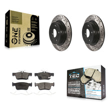 Load image into Gallery viewer, [Rear] 2018-2022 Honda Accord Performance Drilled &amp; Slotted Brake Rotor &amp; Ceramic Pads Kit For Max Braking