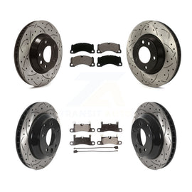 Front Rear Disc Brake Rotors And Ceramic Pads Kit (6Pc) For Porsche Cayenne