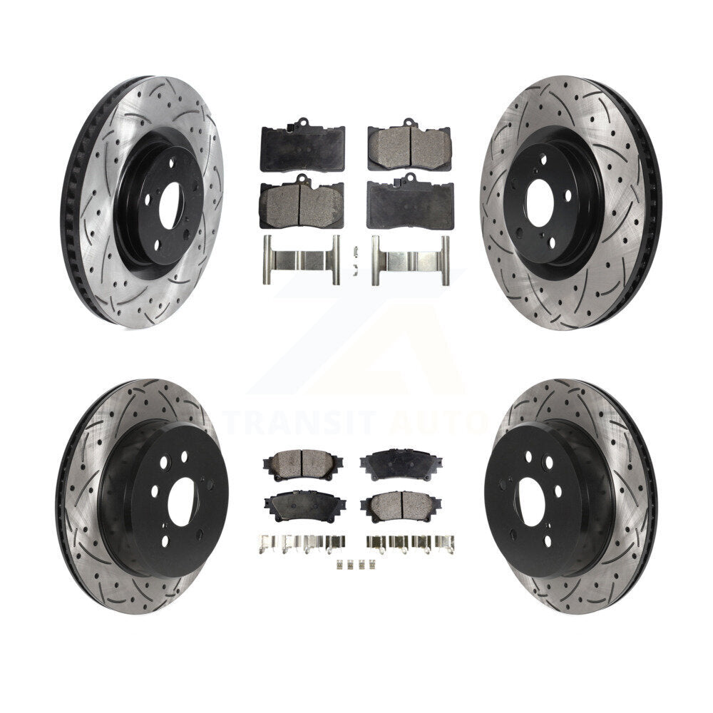 Front Rear Brake Rotor & Ceramic Pad Kit (6Pc) For Lexus GS350 IS300 IS350 RC350