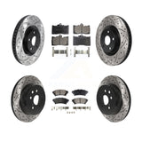 Front Rear Brake Rotor & Ceramic Pad Kit (6Pc) For Lexus GS350 IS300 IS350 RC350