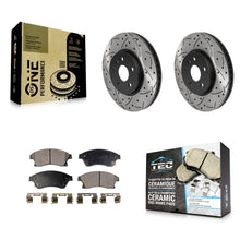 Load image into Gallery viewer, [Front] 2013-2014 Chevrolet Sonic RS Performance Drilled &amp; Slotted Brake Rotor &amp; Ceramic Pads Kit For Max Braking