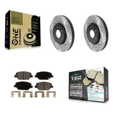 Load image into Gallery viewer, Front Drilled Slot Brake Rotor Ceramic Pad Kit For Chevrolet Equinox GMC Terrain