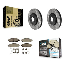 Load image into Gallery viewer, Front Drilled Slot Brake Rotor Ceramic Pad Kit For Chevrolet Traverse GMC Acadia