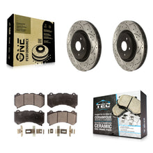 Load image into Gallery viewer, Front Drill Slot Disc Brake Rotors Ceramic Pad Kit For Jeep Grand Cherokee Dodge