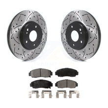 Load image into Gallery viewer, Front Drilled Slot Brake Rotors Ceramic Pad Kit For Honda Accord Acura TL TSX CL