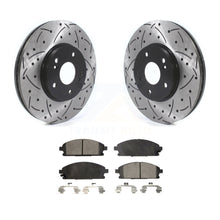 Charger l&#39;image dans la galerie, Front Coated Drill Slot Disc Brake Rotor Ceramic Pad Kit For 2003-2006 Acura MDX