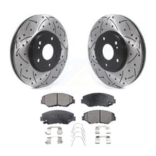 Load image into Gallery viewer, Front Coated Drill Slot Disc Brake Rotors Ceramic Pad Kit For Honda Pilot Accord