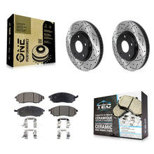 Charger l'image dans la galerie, Front Drill Slot Disc Brake Rotors Ceramic Pad Kit For Infiniti Q45 M45 INFINITI