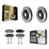 Front Drilled Slot Brake Rotors Ceramic Pad Kit For Infiniti FX35 FX37 QX70 FX45