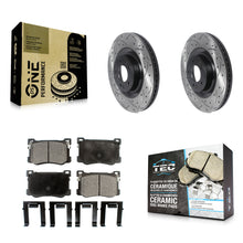 Load image into Gallery viewer, Front Drilled Slot Brake Rotors Ceramic Pad Kit For Hyundai Genesis G80 Kia K900