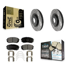 Load image into Gallery viewer, Front Drill Slot Disc Brake Rotors Ceramic Pad Kit For Hyundai Sonata Kia Optima