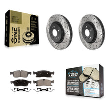 Charger l'image dans la galerie, Front Drill Slot Disc Brake Rotor Ceramic Pad Kit For Mercedes-Benz ML350 GLE350