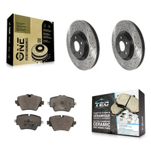 Charger l'image dans la galerie, Front Drilled Slot Brake Rotor Ceramic Pad Kit For BMW X1 Mini Cooper Countryman