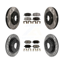 Charger l'image dans la galerie, Front Rear Drilled Slot Brake Rotor Ceramic Pad Kit For Chevrolet Equinox Malibu