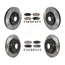 Load image into Gallery viewer, [Front+Rear] 13-14 Chevrolet Sonic RS Performance Drilled &amp; Slotted Brake Rotor &amp; Ceramic Pads Kit For Max Braking