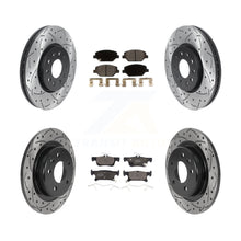 Load image into Gallery viewer, Front Rear Coated Drill Slot Disc Brake Rotor Ceramic Pad Kit For Buick Envision