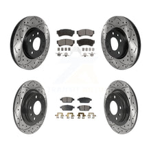 Charger l'image dans la galerie, Front Rear Drilled Slot Brake Rotors Ceramic Pad Kit For Ford Fusion Mazda 6 MKZ