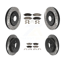 Load image into Gallery viewer, Front Rear Drilled Slot Brake Rotor &amp; Ceramic Pad Kit For Nissan Frontier Xterra