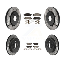 Front Rear Drilled Slot Brake Rotor & Ceramic Pad Kit For Nissan Frontier Xterra