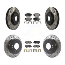 Load image into Gallery viewer, Front Rear Drill Slot Brake Rotors Ceramic Pad Kit For Hyundai Sonata Kia Optima