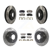 Load image into Gallery viewer, Front Rear Drilled Slot Disc Brake Rotor Ceramic Pad Kit For Hyundai Sonata 3.3L