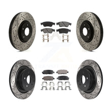 Load image into Gallery viewer, Front Rear Drill Slot Disc Brake Rotors Ceramic Pad Kit For INFINITI G37 G35 Q60