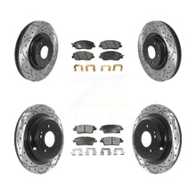 Load image into Gallery viewer, Front Rear Drill Slot Brake Rotors Ceramic Pad Kit For 2012 Hyundai Genesis 3.8L