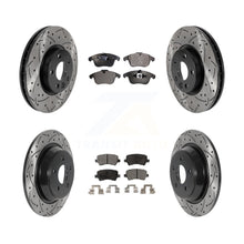 Charger l'image dans la galerie, Front Rear Drilled Slot Brake Rotors Ceramic Pad Kit For Land Rover Range Evoque