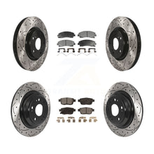 Charger l&#39;image dans la galerie, [Front+Rear] 2009-2014 Acura TL Performance Drilled &amp; Slotted Brake Rotor &amp; Ceramic Pads Kit For Max Braking