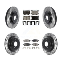 Load image into Gallery viewer, Front Rear Drilled Slot Brake Rotors Ceramic Pad Kit For Hyundai Genesis G80 Kia