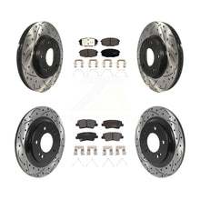Load image into Gallery viewer, Front Rear Drilled Slot Brake Rotor &amp; Ceramic Pad Kit For Hyundai Elantra GT Kia