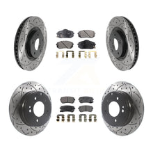 Load image into Gallery viewer, Front Rear Drill Slot Brake Rotor Ceramic Pad Kit For Hyundai Tucson Kia Cadenza