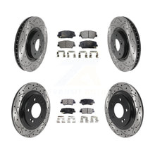 Load image into Gallery viewer, [Front+Rear] 13-15 Kia Optima 2.0L Performance Drilled &amp; Slotted Brake Rotor &amp; Ceramic Pads Kit For Max Braking