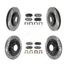 Load image into Gallery viewer, Front Rear Drill Slot Disc Brake Rotor Ceramic Pad Kit For Hyundai Azera Limited