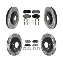 Load image into Gallery viewer, Front Rear Drill Slot Brake Rotors Ceramic Pad Kit For Hyundai Sonata GAS engine