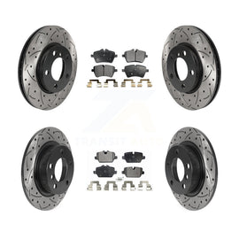 Front Rear Drilled Slot Brake Rotor & Ceramic Pad Kit For Mini Cooper Countryman