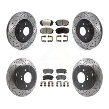 Load image into Gallery viewer, Front Rear Drill Slot Brake Rotors Ceramic Pad Kit For Hyundai Sonata GAS engine