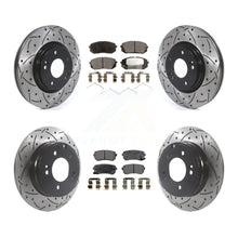 Load image into Gallery viewer, Front Rear Drill Slot Brake Rotors Ceramic Pad Kit For Hyundai Sonata GAS engine