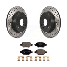 Charger l&#39;image dans la galerie, Rear Drill Slot Disc Brake Rotor Ceramic Pad Kit For Chevrolet Trax Buick Encore