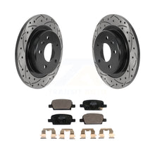 Load image into Gallery viewer, Rear Coated Drilled Slot Disc Brake Rotor &amp; Ceramic Pad Kit For Chevrolet Malibu