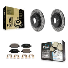 Load image into Gallery viewer, Rear Coated Drilled Slot Disc Brake Rotor &amp; Ceramic Pad Kit For Chevrolet Malibu